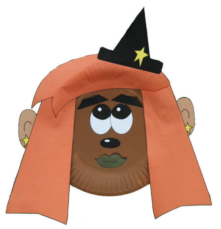 Paper Plate Witch Craft or Mask