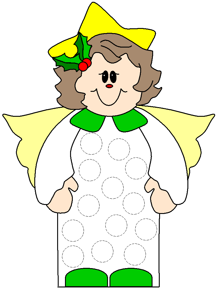 Christmas angel bingo dauber art