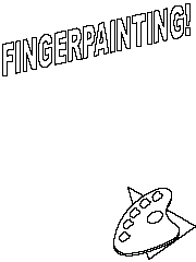 Small scrapbook template - fingerpainting