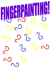Small scrapbook template - fingerpainting