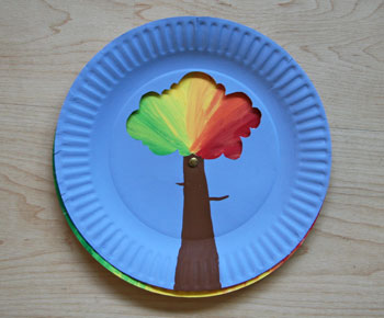 paper plate autumn tree