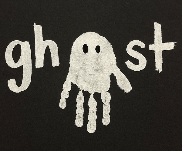 ghost handprint craft - spell ghost