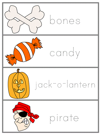 Halloween Word Wall Words