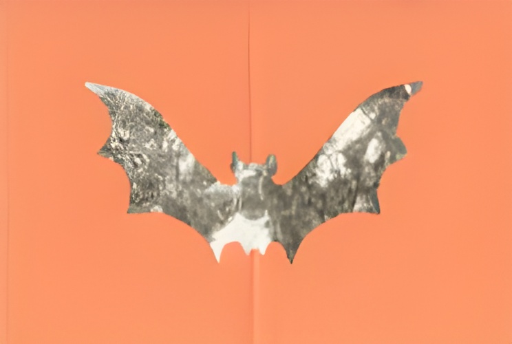 Bat themed stained glass craft