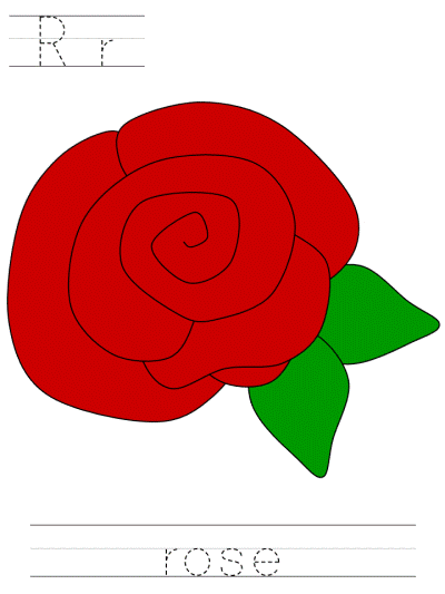 mother's day tracer page - Rr rose