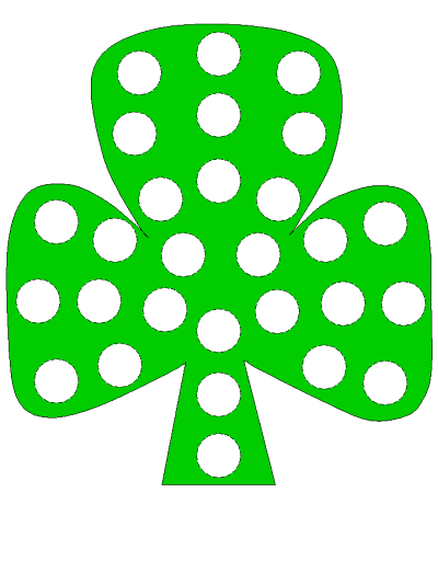 St. Patrick's Day shamrock bingo dauber art worksheet