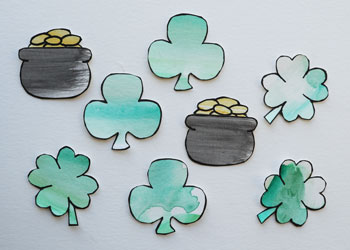 clothespin shamrocks craft