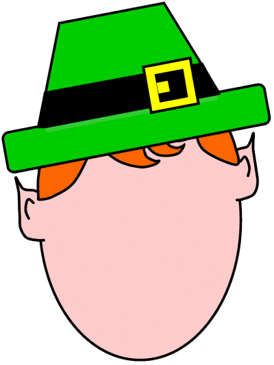 Draw the Face on the Saint Patrick's Day leprechaun