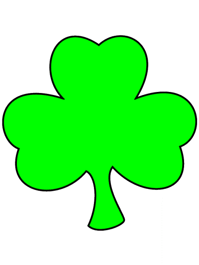 Draw the Face on the Saint Patrick's Day shamrock