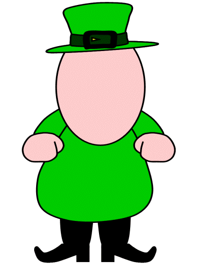 Draw the Face on the Saint Patrick's Day leprechaun