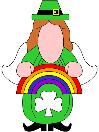 Draw the Face on the Saint Patrick's Day angel