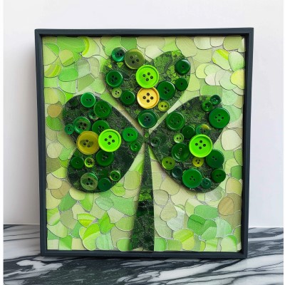 shamrock button art