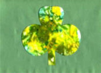 melted crayon stained glass shamrock craft