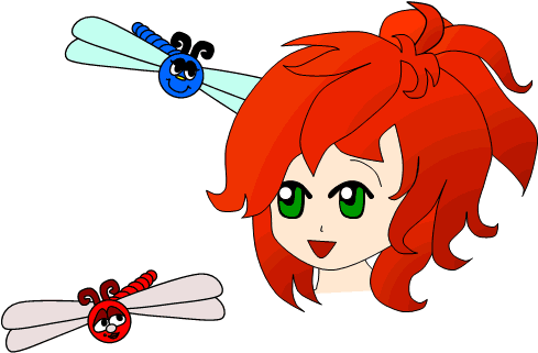 Molly and the dragonflies.