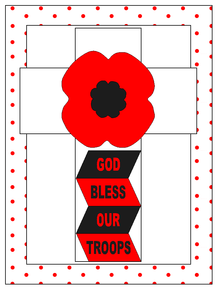 God Bless Our Troops coloring page