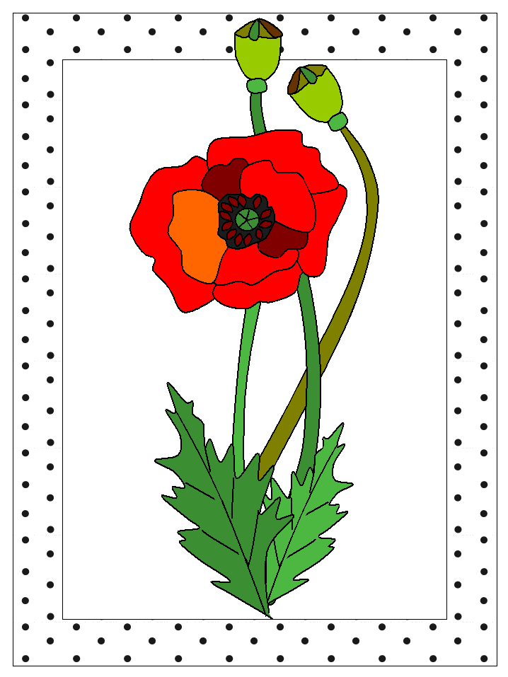 poppy coloring page