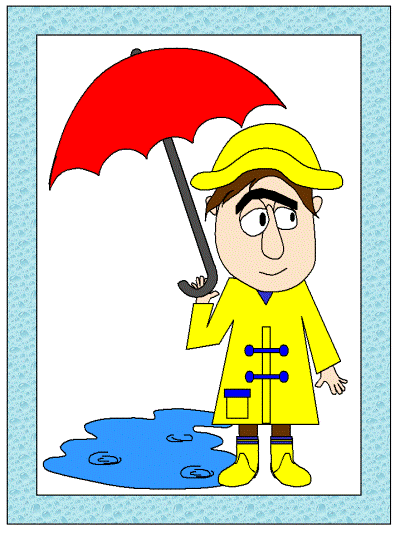 spring rainy day coloring page