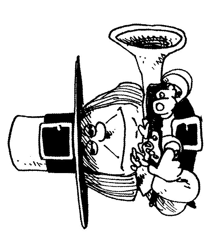 Thanksgiving coloring page of a Pilgrim gun