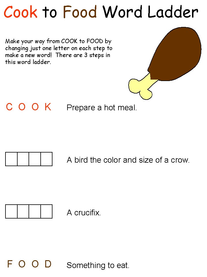 thanksgiving word ladder puzzle