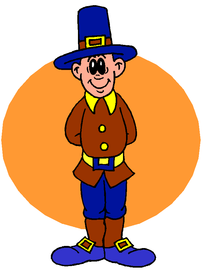 Thanksgiving coloring page of a Pilgrim man
