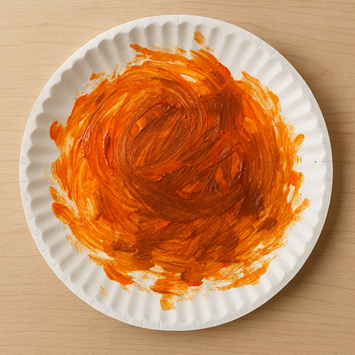 pumpkin paper plate craft by dad