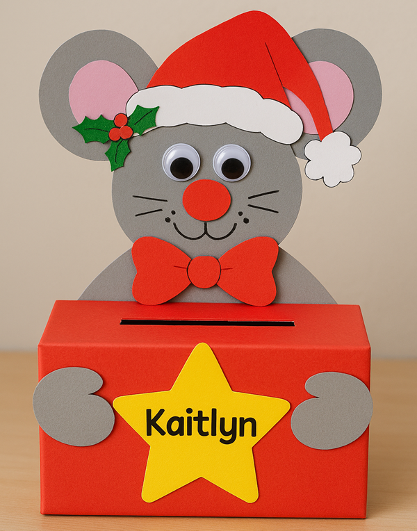 Mouse box for Christmas cards, candies or cookies