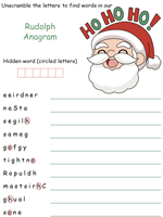 Rudolph Anagram Puzzles