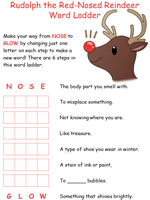 Rudolph Word Ladder Puzzles