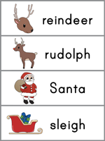 Rudolph Word Wall Words
