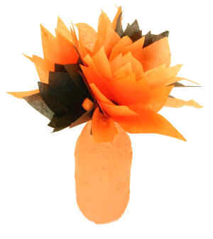 tissue paper flower vase