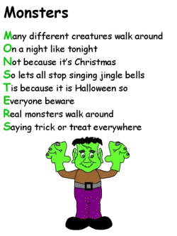 Halloween Poem - Monsters