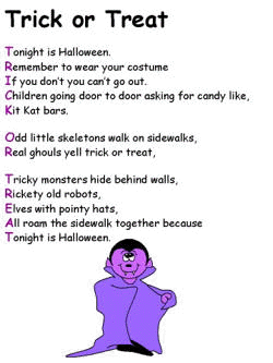 Halloween Poem - Trick or Treat