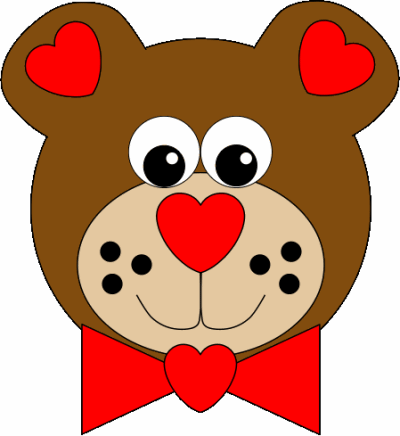 heart bear paper craft