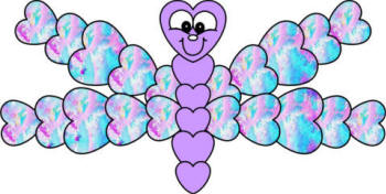 Heart dragonfly paper craft