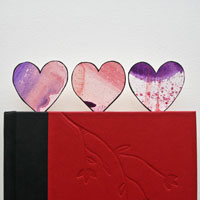 hearts paper clip bookmarks