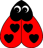 heart ladybug paper craft