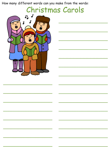 christmas word mining puzzles