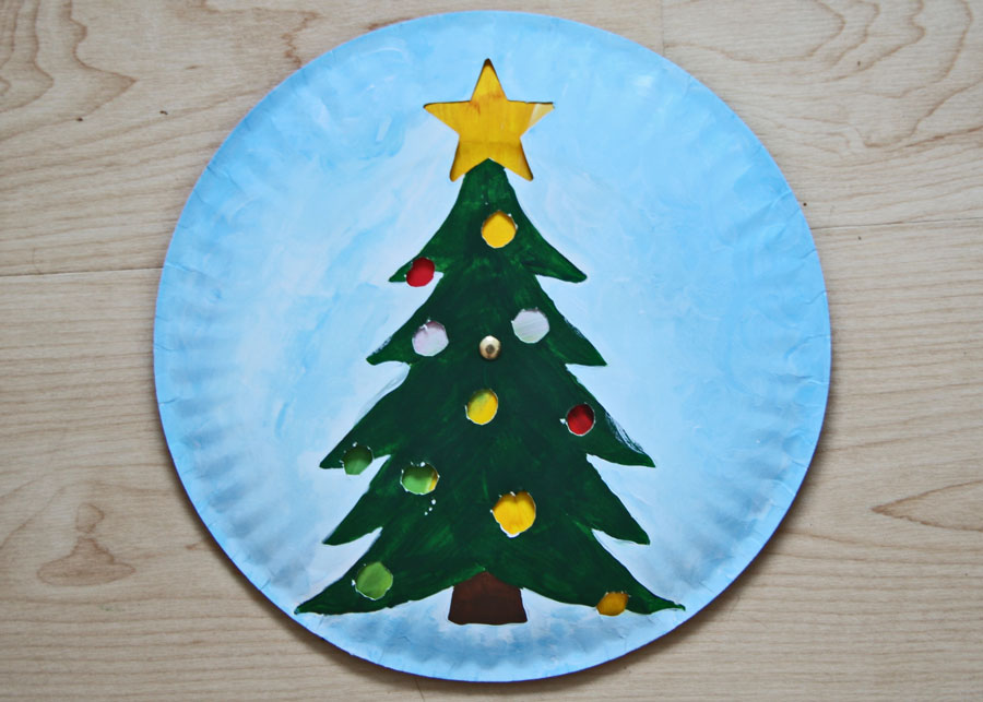 colour changing christmas tree craft
