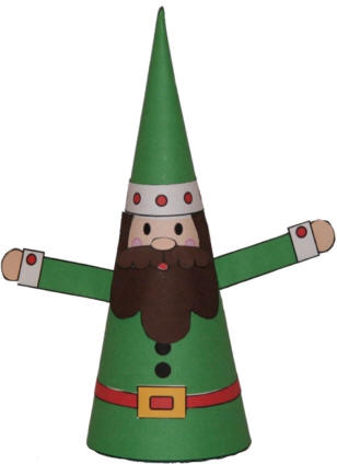 cone elf paper craft