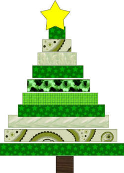 paper strip Christmas tree