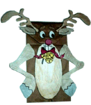 reindeer paper bag puppet
