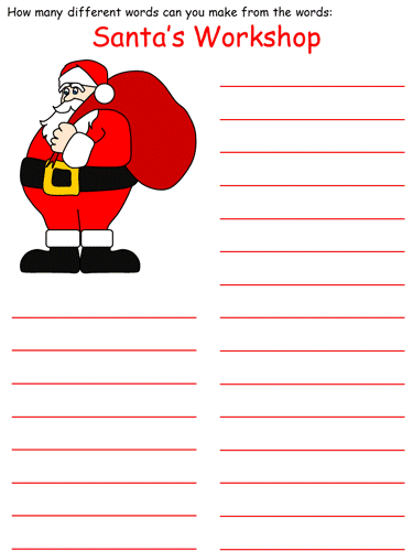 christmas word mining puzzles