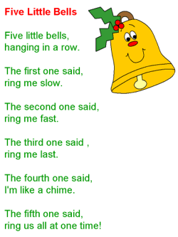 Five Little Bells poem