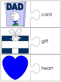 Father's day jigsaw word match