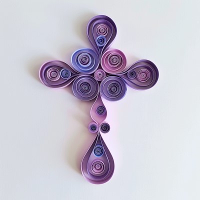 simple paper quilling cross