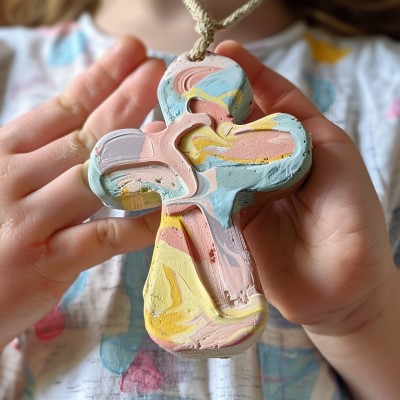 salt dough cross craft