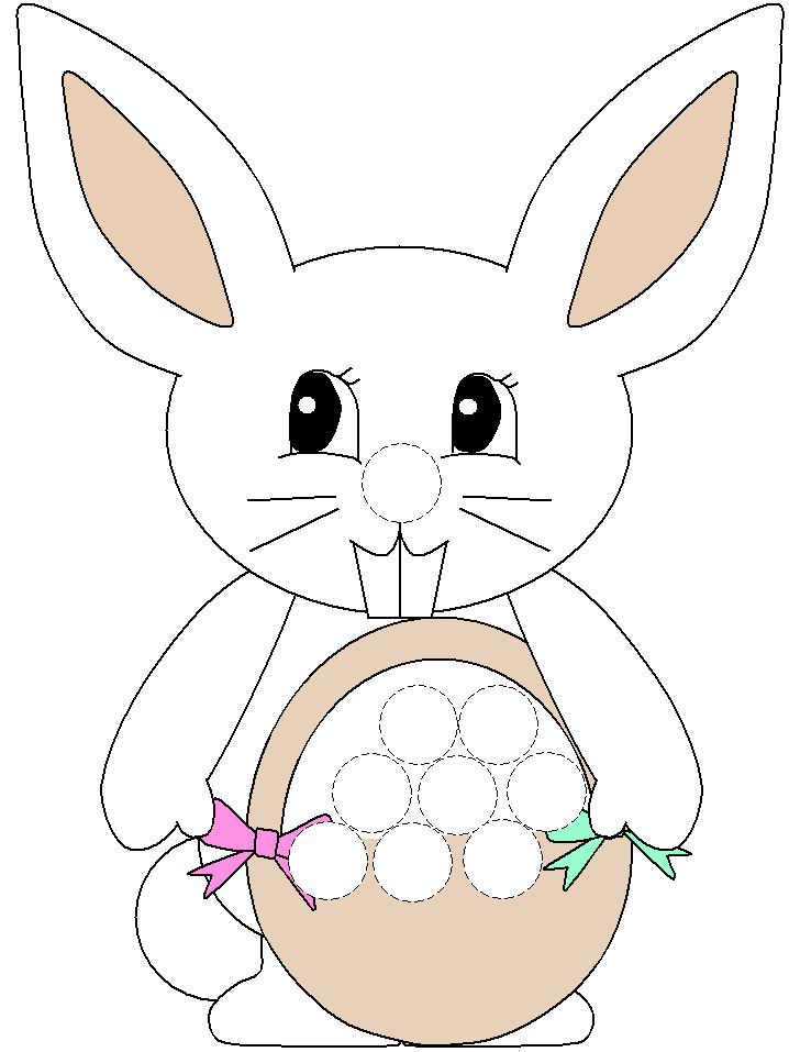 bunny with a basket bingo dauber art