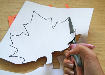 paper strip autumn leaves craft