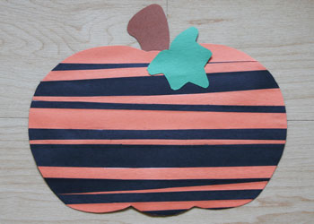paper strip pumpkin craft