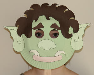 Troll Paper Plate Mask
